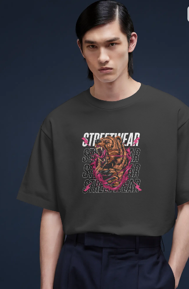 Unisex Standard Crew T-Shirt "angry bear"